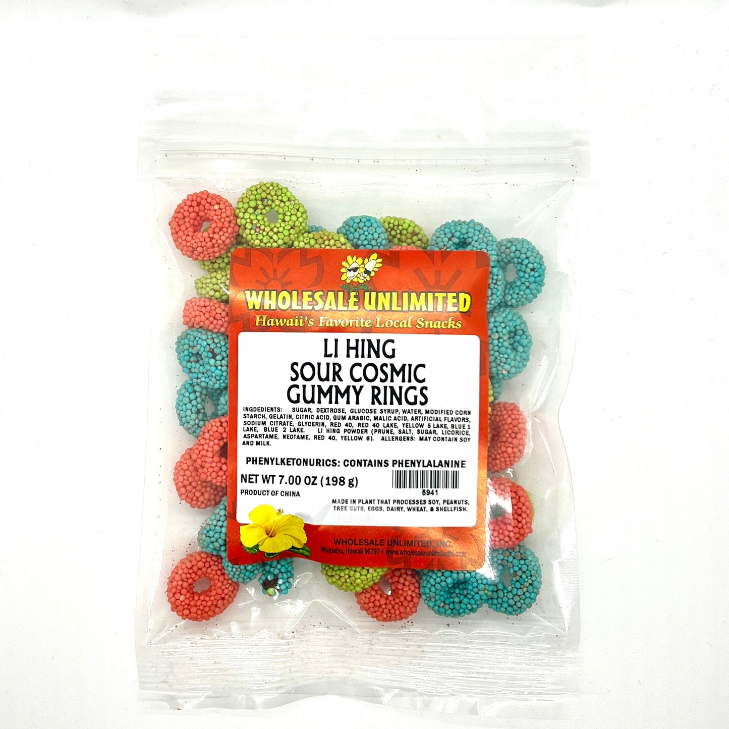 (NEW) LI HING SOUR COSMIC GUMMY RINGS