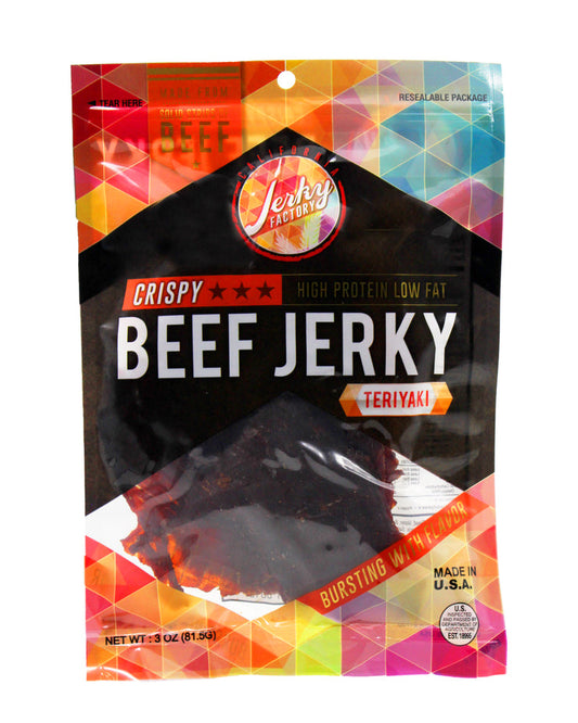 California Jerky Factory Beef Jerky (Teriyaki) - Wholesale Unlimited Inc.