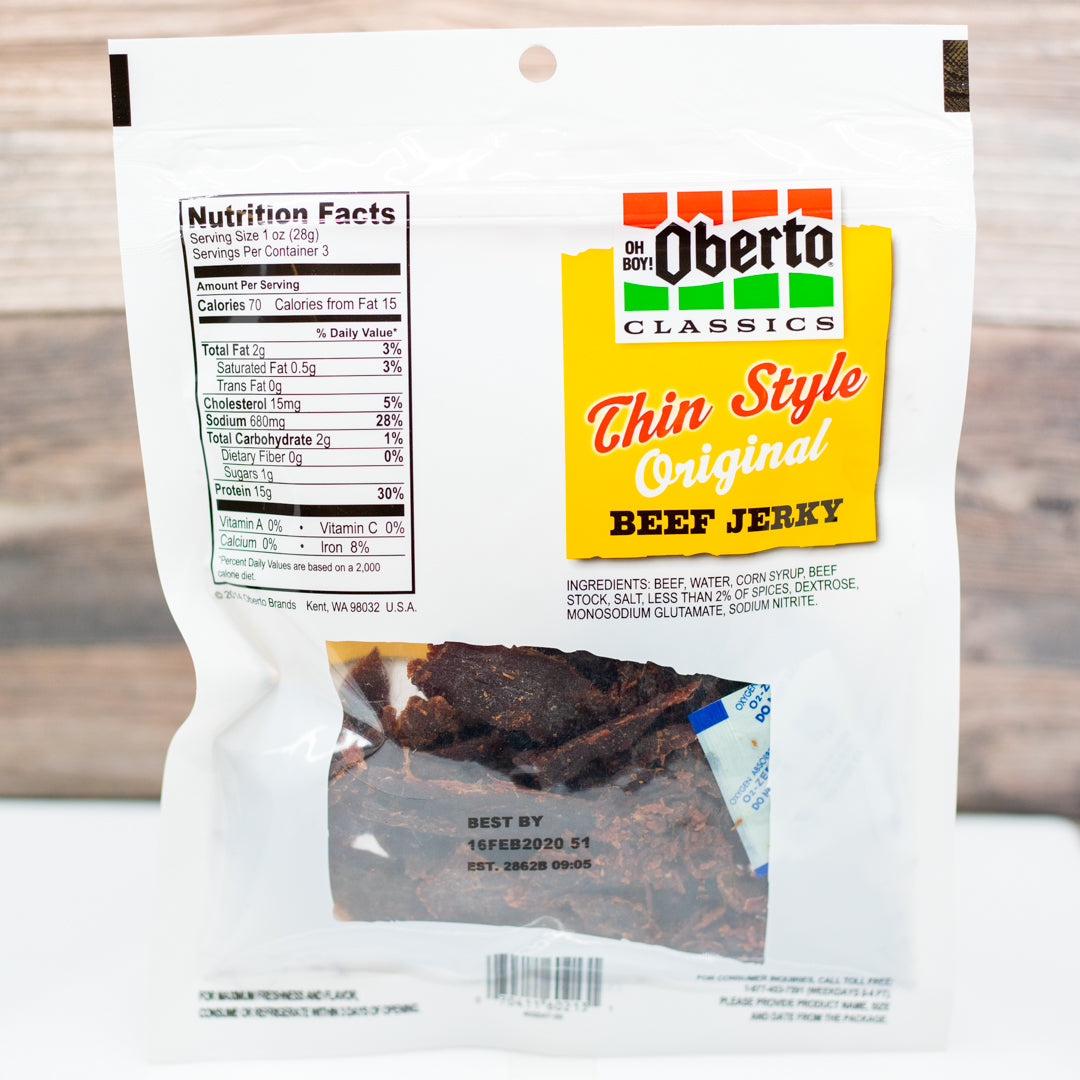 Oberto Thin Style Beef Jerky - Original - Wholesale Unlimited Inc.