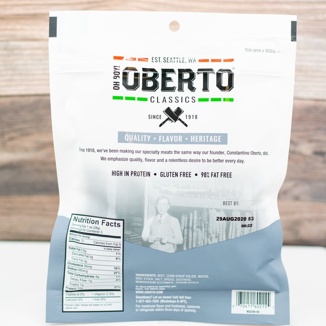 Oberto Thin Style Beef Jerky - Peppered - Wholesale Unlimited Inc.