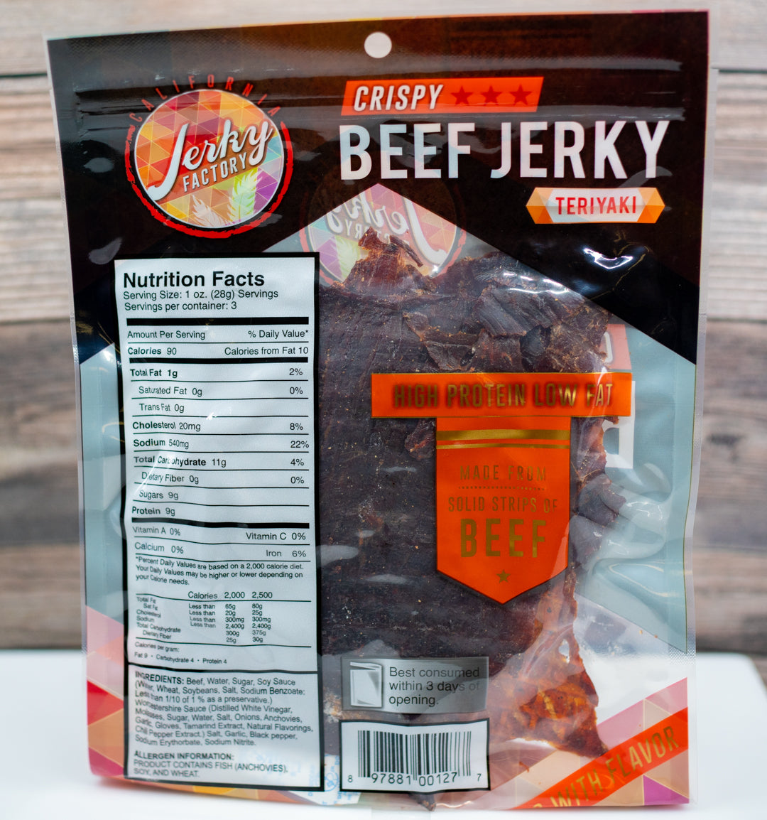 California Jerky Factory Beef Jerky (Teriyaki) - Wholesale Unlimited Inc.